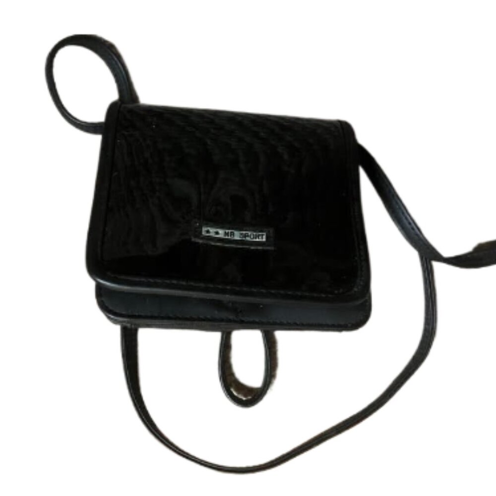 NA Sport black  patent leather crossbody mini purse
